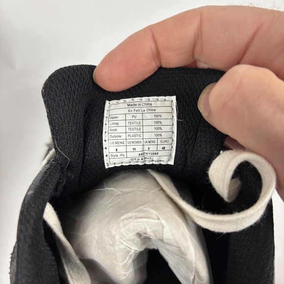 T.U.K Platform Sneakers, Black and White with Speckles on Black, Skule and Bone - Picture 11 of 11